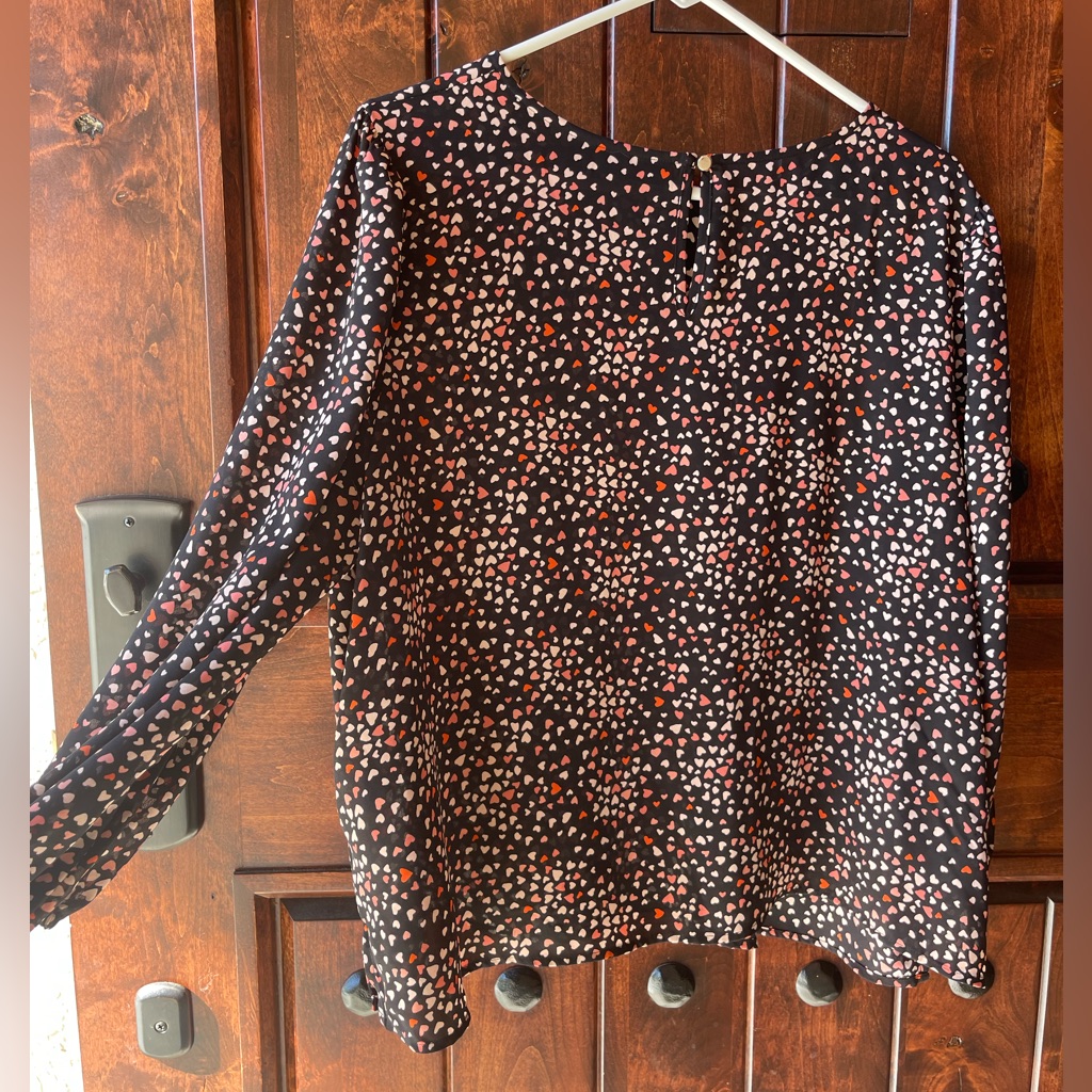 Blouse With Hearts, Nwot